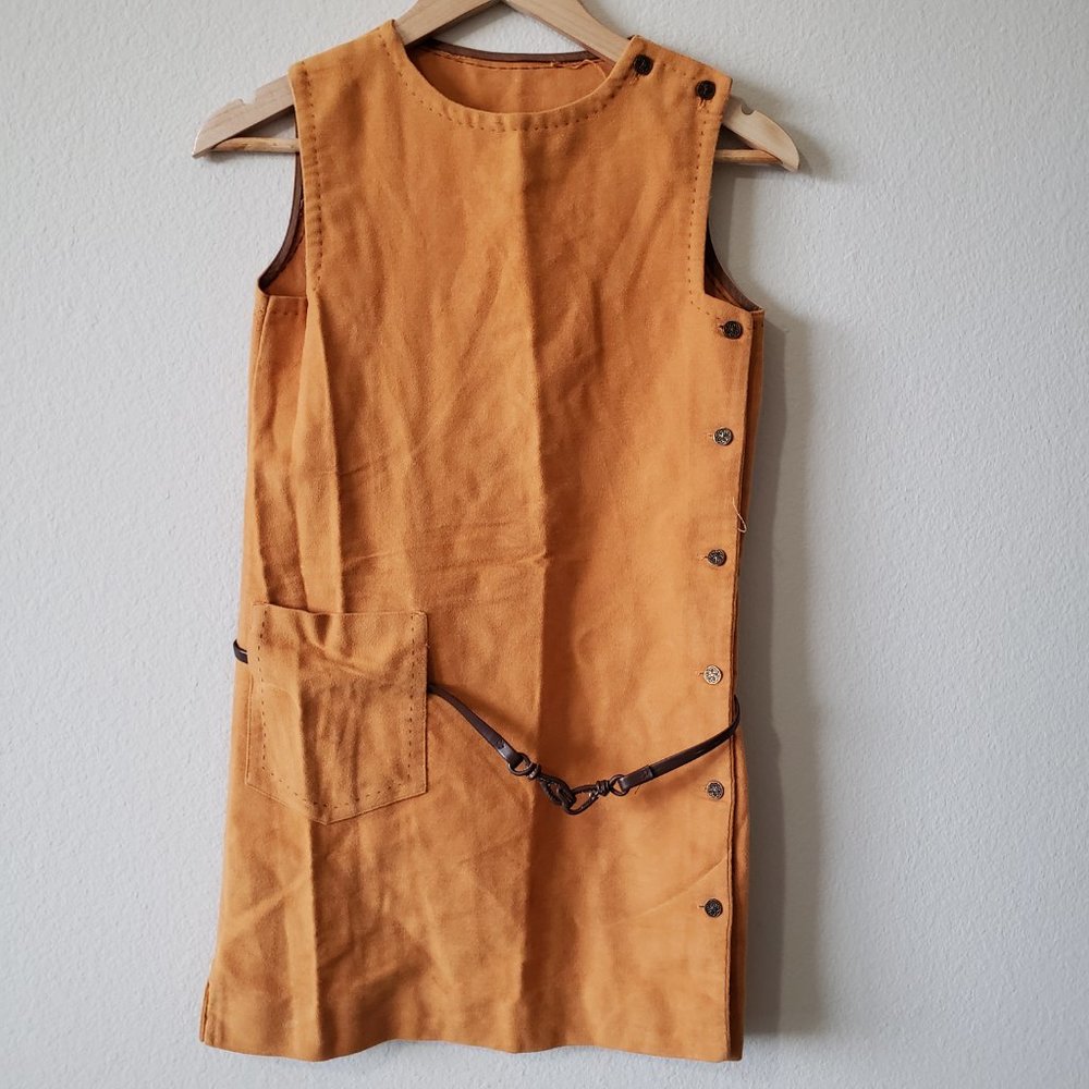 Vintage Kingston Orange 90s Mini Dress